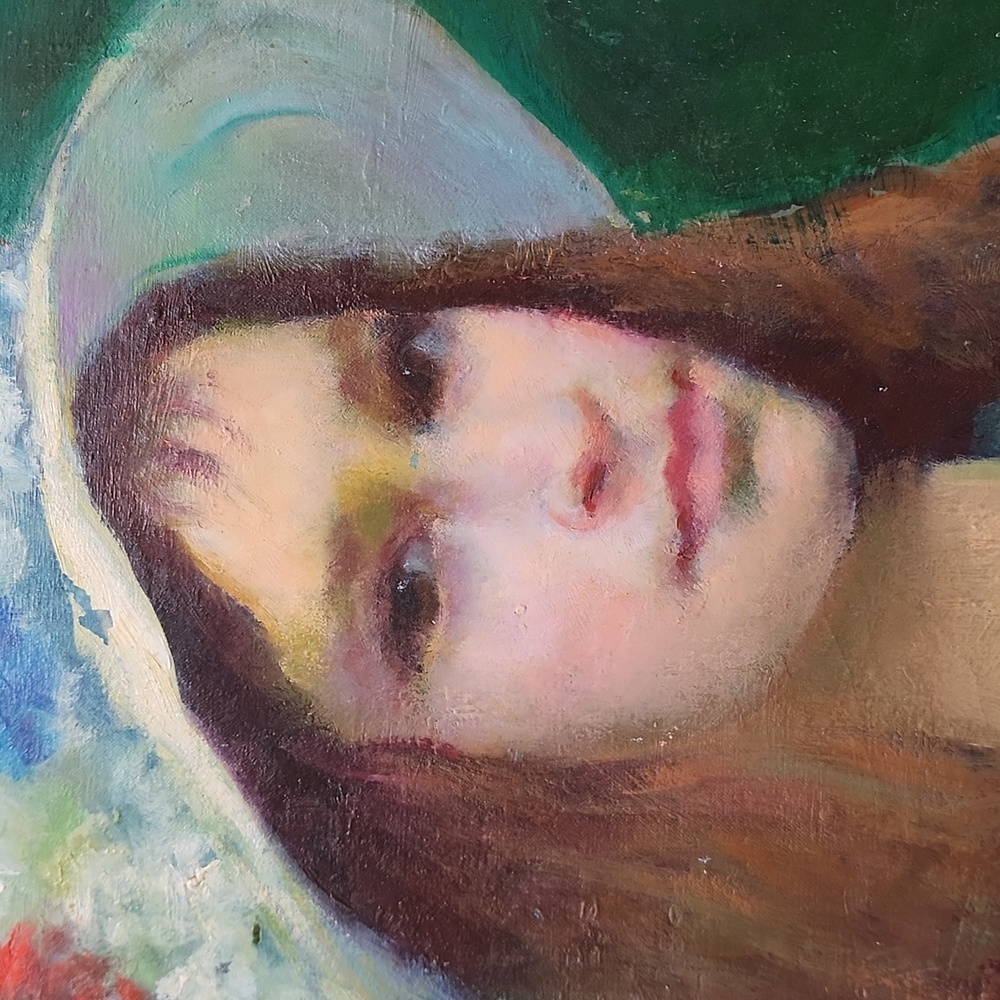 Antique Painting on a board. - Picture 2 of 8